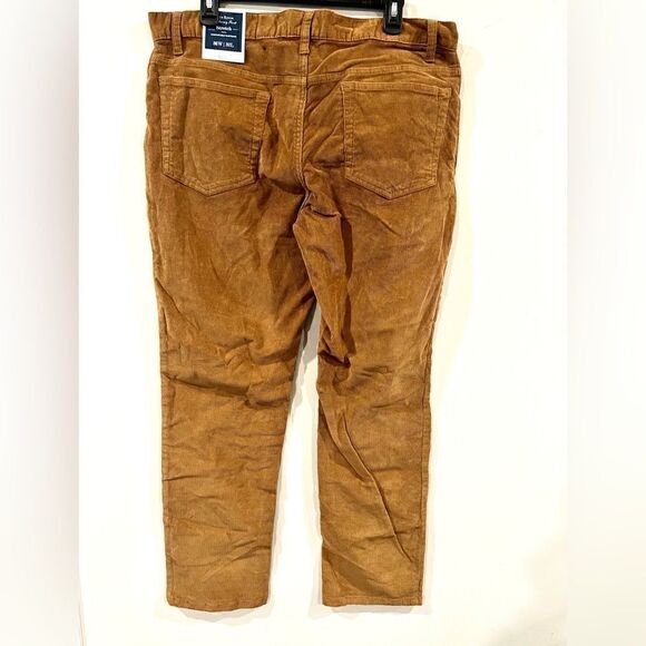 New Club Room Men's pants Stretch Corduroy Pants Brown, men jeans 34W/32L - Picture 6 of 7